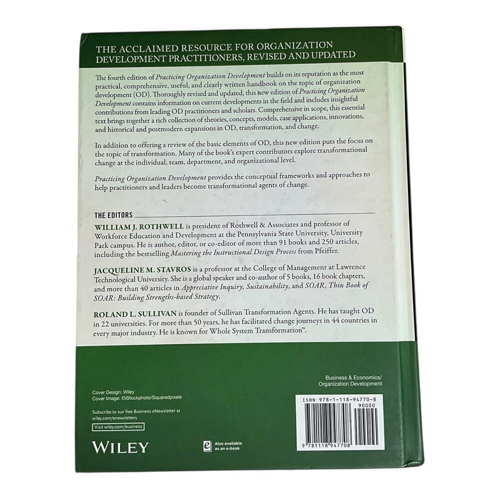 Textbook William J. Rothwell Practicing Organization Development: Leading - Picture 2 of 7
